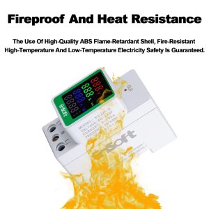 AC Digital Energy Meter,AC 80-270V 100A Ampermeter Voltmeter Ammeter Voltage Tester Amps Watt Kwh Frequency Power Factor Meter Multimeter (Built-in CT)