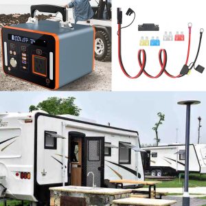 AYECEHI 3.3FT SAE to O Ring Terminal Extension Cable, 10AWG Heavy Duty, 2-Pin Quick Disconnect, Compatible with Motorcycle, Boat, Car & More