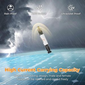 PJERJZN 30A Solar Fuse Holder 1000V with Fuse Inline Male and Female Connector 30 Amp PV Fuse for Solar System, Ready to Plug IP67 Waterproof 5 PCS