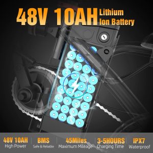 Pikabike Folding Electric Bike for Adults, Powerful 1200W Peak Motor, 20MPH Speed, 45 Miles Max Range, 48V Removable Battery, 14" Electric Bicycle for Commuting, Daily Riding, Lightweight & Portable