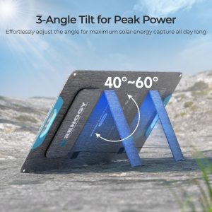 RENOGY REGO 100W Portable Solar Panel, Renogy Solar Panels IP65 Waterproof, 100 Watt Foldable Solar Panel for Camping, Hiking, Fishing, Outdoor, RV, Van, Boat, Off Grid Applications