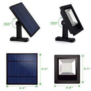 Awanber Solar Powered Lights Outdoor, Bright White Light IP65 Waterproof Auto Dusk to Dawn 350° Adjustable Solar Security Flood Lights for Barn, Garden, Garage, Pathway, Yard, Patio, Lawn, Balcony