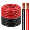 Kimbluth 1/0 Gauge Battery Cable Copper Wire, 3FT Red+3FT Black 1/0 AWG Welding Cable Standard USA OFC Wire for Automotive, Battery, Solar, Marine and Generator