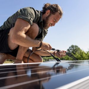 BougeRV Solar Y Branch Connectors Extra Long Solar Panel Parallel Connectors 1 to 4 Solar Cable Wire Plug Tool Kit (M/FFFF and F/MMMM)