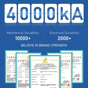 DIHOOL DC Circuit Breaker, Non Polarized, 20 Amp, 2 Pole, 12V - 400V, AC DC Disconnect Switch Box Outdoor, Battery Cutoff Isolator, PV Array MCB