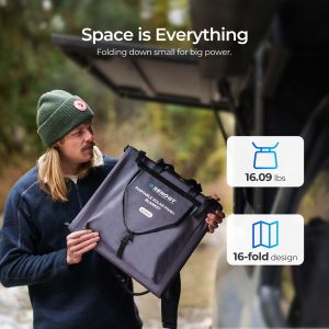 Renogy 400W Portable Solar Panel Blanket, 25% High Efficiency N-Type Foldable Solar Panel Charger for Power Station,Lightweight 16-Fold Space Save, Fast Setup for Camping, RV, Pickup, Marine Off-Grid