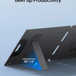 BLUETTI 100W Solar Panel (2025 New) for Solar Generator EB3A AC2A AC50B AC70 AC180 AC200L Elite 200 V2 AC300 B300K Handsfree 1 & 2, Foldable Solar Charger with Adjustable Kickstands for RV, Camping