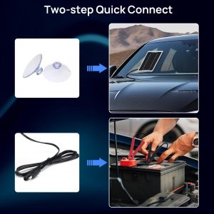 ECO-WORTHY Solar Battery Charger 12 Volt Waterproof Portable Power Solar Panel Solar Trickle Car Battery Charger Maintainer for Car Truck Boat RV Motorcycle Marine Trailer Battery,Plug and Play