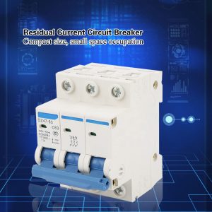 Moofey 3 Pole Miniature Circuit Breaker, RCCB AC 220/380V 63A DIN Rail Mounting Current Circuit Breaker