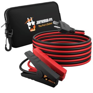 Journeyman-Pro DC Battery Charging Cables V-Type Compatible with Generator 14AWG 15A 12VDC Insulated Alligator Clamps 12' Feet Cord RV Plug Replacement (V-Type Plug 12FT)