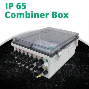 TOMSHIELE 6 String Solar Combiner Box, IP65 Waterproof DC Combiner Box, Equipped with Circuit Breaker, Lightning Arrester and 15A Rated Current Fuse(Transparent, with Lock)