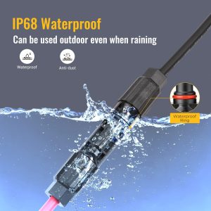 BougeRV 44 PCS Solar Connectors Solar Panel Cable Connector Kit with Spanners - IP68 Waterproof 22 Pairs Male/Female (8AWG)