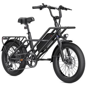 20" Fat Tire Electric Bike for Adults 750W/1500W Peak Motor Ebike 28 MPH E bike 90 Miles Long Range Urban Outdoor Commuter Ebikes with 48V Removable Battery 7 Speed E-bike All-Terrain Electric Bicycle