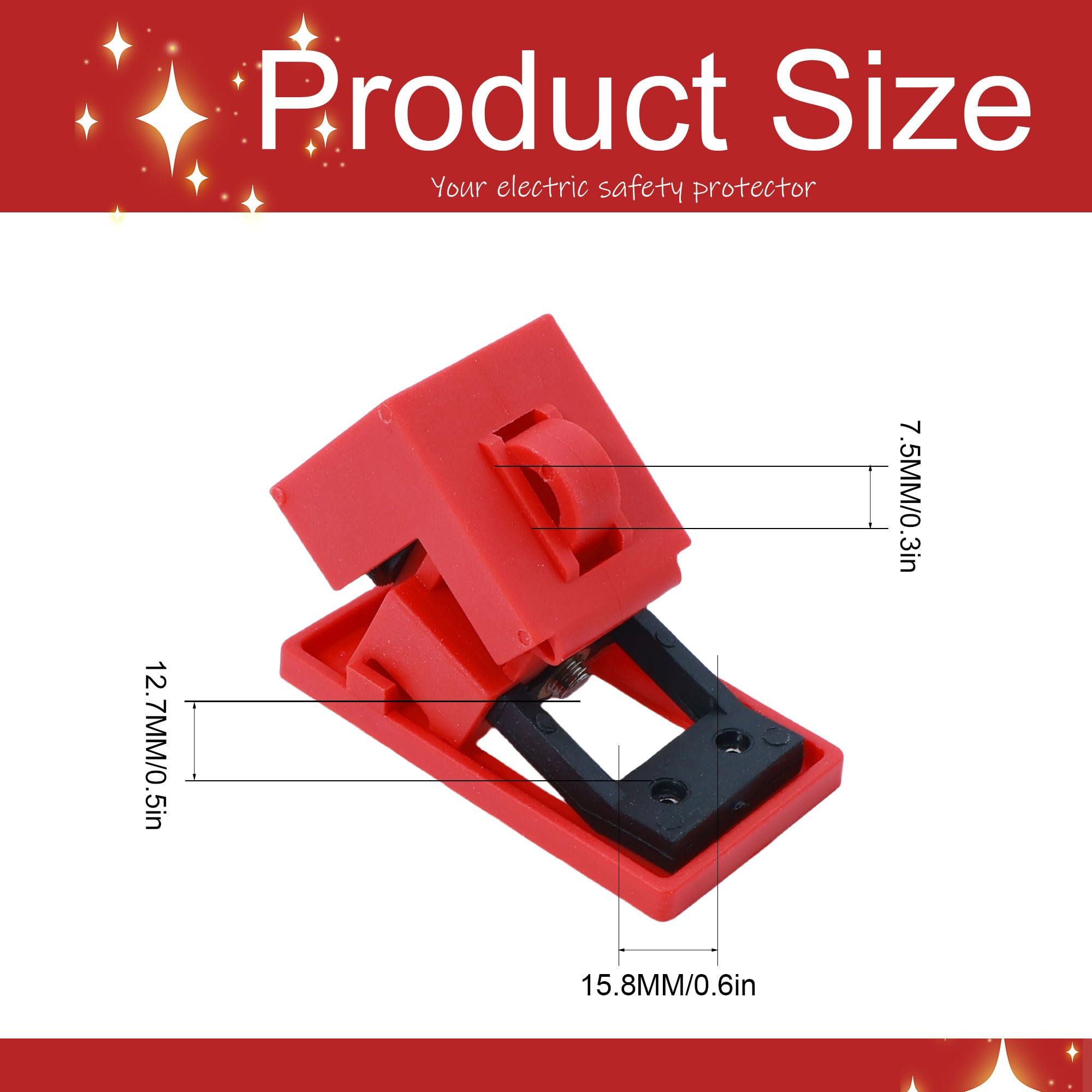 AuRandoo 12 Pack Circuit Breaker Lockout Kit - Single Pole Clamp-On 120/277V Breaker Box Lock & Electrical Panel Lockout Device Lock Out Tag Out OSHA Compliant - Image 4