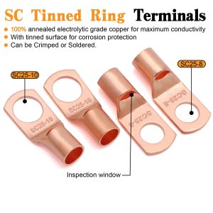 Taukealugs 4 Gauge Wire Copper Clad Aluminum CCA 50FT Black/Red with 4ga lugs,100A ANL Fuse Holder and Heat Shrink Tube - Battery Power/Ground Cable,Car Audio Speaker,RV Trailer Amp Wiring kit