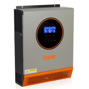 PowMr 2400W Solar Inverter, 24VDC to 110V/120VAC, Pure Sine Wave with 50A PWM Charge Controller, for Homes, RV, Hybrid Inverter for 24V Lead-Acid, Sealed Gel/AGM Battery, Off-Grid Systems