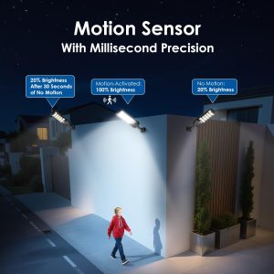 Lixmiari Solar Street Lights Outdoor, Wide Angle LED Lighting with Motion Sensor & Remote Control, IP67 Waterproof, Long-Lasting Solar Powered Lamp, Dusk to Dawn, for Patio, Yard, Outside, 2 Pack