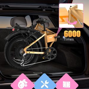 Movcan Q20 Folding Electric Bike for Adults, 1500W Ebike 52V15.6Ah Hidden Battery, 30MPH 20x4”Fat Tire Ebike, 7-Speed, Hydraulic Brakes,Lockable Shock Absorption, Electric Bicycle Off-Road Commuter