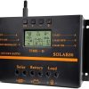 YKYWTRWL Solar Charge Controller 80A PWM 12V/24V 1920W with USB Output, Multi-Circuit Protection, ABS Housing, for Lighting System