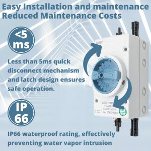 TOMSHIELE 2 in and 2 Out Solar Panel Disconnect Switch 1000V 32A DC IP66, Suitable for Solar Systems, Homes, RVs, and Boats, Weatherproof and Durable (1000V 2in 2out) 1000V DC Isolator