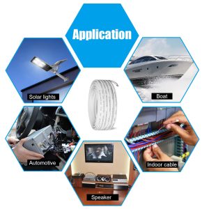 Kimbluth 8 Gauge Duplex Marine Wire Tinned Copper Boat Cable, 10ft 8 AWG Standard USA OFC Oxygen Free Copper Wire for Automotive Boat Speakers Solar Outdoors