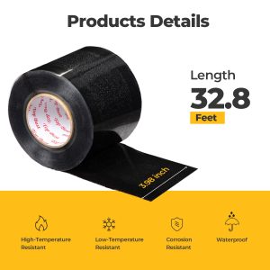 BougeRV Flexible Solar Panel Waterproof Butyl Rubber Tape, for Yuma CIGS Thin-Film Flexible Solar Panel, 3.98''Width x 32.8 Feet Length