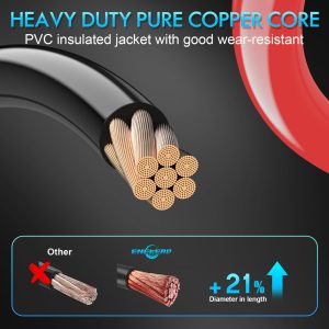 ENEKERP EZGO Battery Cables, Golf Cart Wiring Kit for TXT 1994-UP 36V and 48V, 4 Gauge 7 PCS Pure Copper AC/DC Wire Kits