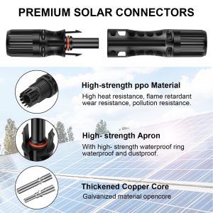 Geosiry 16 PCS 8AWG Solar Connectors with Spanners, 8 Pair Solar Panel Connectors Male/Female (8 Pairs 8AWG Solar Connectors)