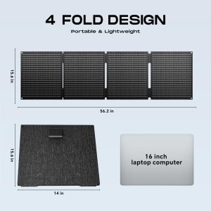 MARBERO 100W Portable Solar Panel 100 Watt 20V Foldable Solar Panel Charger for Power Station QC3.0 USB & DC Output >23% High Efficiency IP68 Waterproof for Camping Outdoor Home RV Blackout Cloudy