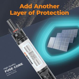 PJERJZN 30A Solar Fuse Holder 1000V with Fuse Inline Male and Female Connector 30 Amp PV Fuse for Solar System, Ready to Plug IP67 Waterproof 5 PCS