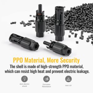 BougeRV 44 PCS Solar Connectors Solar Panel Cable Connector Kit with Spanners - IP68 Waterproof 22 Pairs Male/Female (8AWG)