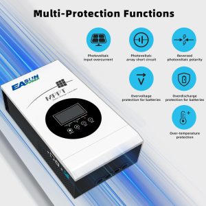 POWLAND 80A MPPT Solar Charge Controller 12V/24V/36V/48V Auto,Max Input 145V Solar Charger,LCD Display Intelligent Regulator for AGM, Gel, Lithium ect
