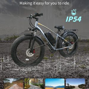 Leeyalan Moped Electric Bike for Adults 1500W(Peak) Motor with 960Wh Removable Battery, 20" Fat Tire Electric Bike 30MPH Top Speed 7 Speed Gears, Dual Shock, Hydraulic Suspension, E Bikes for Adults