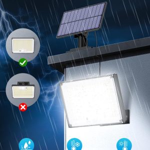 Gusicil Solar Lights for Outside, 172LED 3Modes Split Motion Sensor Outdoor Lights with Remote Control, Solar Lights Outdoor Waterproof IP65, Outdoor Solar Lights for Yard,Patio,Garden,Garage, 2 Pack