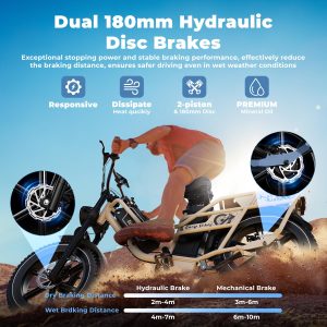 Dual Battery Electric Bike for Adults, 160 Miles Long Range Cargo Ebike with 48V 60AH Removable Battery, 1450W Peak Motor 34MPH Electric Bicycle, 20" x 4" Fat Tire Hydraulic Disc Brakes E Bike Grey