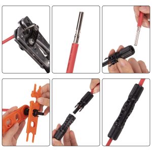 Geosiry 16 PCS 8AWG Solar Connectors with Spanners, 8 Pair Solar Panel Connectors Male/Female (8 Pairs 8AWG Solar Connectors)