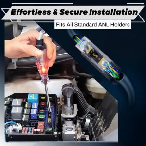 Dekeliy ANL Fuse Kit with 10Pcs 150 Amp Fuses & 10Pcs 300 Amp Fuses,Inline Blade Fuse with Gold-Plated Terminals for Car Audio,Solar System, Boat,Truck,RV,Car Fuse with12V/24V Circuit Protection