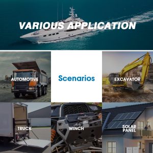 GLOSO Circuit Breaker 120A Marine Panel Mount Automotive RV E9F 90° (1/4" Stud, 120 Amp)