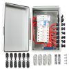 Combiner Box for Solar Panels Pv Combiner Box Solar Combiner Box with 6 String 15A Rated Current Fuse Surge Protective Device and 63A Air Circuit Breaker for On/Off Grid Solar Panel System