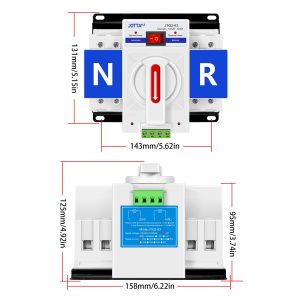 Dual Power Automatic Transfer Switch,ATS 2P 63A 110V 50/60Hz,Changeover Switch for Generator (CB-2P 63A 110V)