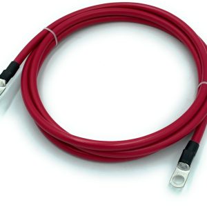 6 Gauge Marine Grade Battery Cables, USCG and ABYC Approved, 1-15ft Lengths, Heavy Duty Tinned Lugs, Fully Assembled and Made in The USA (Red,6ft,5/16 Lugs)