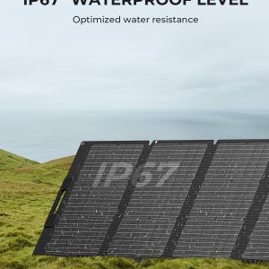 BLUETTI 100W Solar Panel (2025 New) for Solar Generator EB3A AC2A AC50B AC70 AC180 AC200L Elite 200 V2 AC300 B300K Handsfree 1 & 2, Foldable Solar Charger with Adjustable Kickstands for RV, Camping