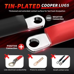 Golf Cart Battery Cables for EZGO TXT 1994-UP 36&48V, 7 PCS 4 Gauge EZGO Battery Cables Wiring Kit, Golf Cart Pure Copper AC/DC Wire Kit