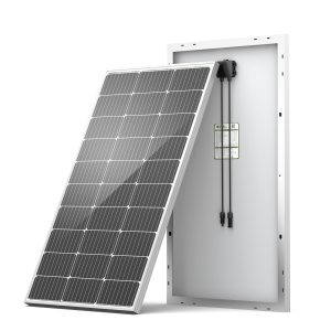 HQST 100 Watt 12V Monocrystalline Solar Panel with Solar Connectors, High Efficiency Module PV Power for Battery Charging Boat, Caravan, RV and Any Other Off Grid Applications