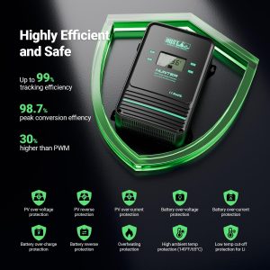 HQST 80 Amp MPPT Solar Charge Controller, 12V/24V/36V/48V Negative Grounding Controller, w/ Smart Bluetooth APP Control, Low-Temp Cut-Off, LCD Display, for Lithium, Sealed, AGM, GEL, Flooded Batteries