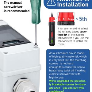 DIHOOL Solar Panel Disconnect Switch with IP65 Din Box, 30 Amp Dual Pole 12V-400V, Non Polarized AC DC Miniature Circuit Breaker, PV Array Shut Off Isolator
