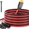 Bateria Power Solar to XT60 Charge Extension Cable 12AWG 10Ft Solar Connector to XT60 Adapter Cable for Solar Panel to LiFePO4 Battery RV Portable Power Station Solar Generator