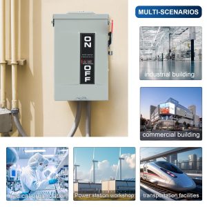 2P 30Amp 110/240V 2 Wire Fusible Heavy Duty Safety Switches，Ac Disconnect Switches Box，Quick Disconnect Safety Switch，Equipped with fuses