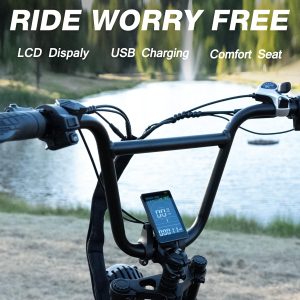 Mukkpet Ninja Moped Ebike,Peak 1500W Motor Electric Bike for Adult,120Miles 32MPH 30AH Removeable Battery Ebike,20"" x4.0 Fat Tires,7-Speed,Dual Suspension, 2 Seater (Standard)