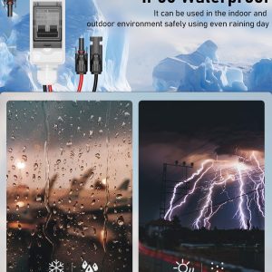 DIHOOL DC Circuit Breaker, Non Polarized, 20 Amp, 2 Pole, 12V - 400V, AC DC Disconnect Switch Box Outdoor, Battery Cutoff Isolator, PV Array MCB